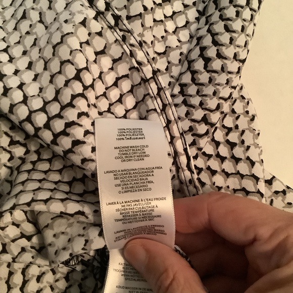 Michael Michael Kors Sleeveless Blouse Black White Size Large - Picture 10 of 12